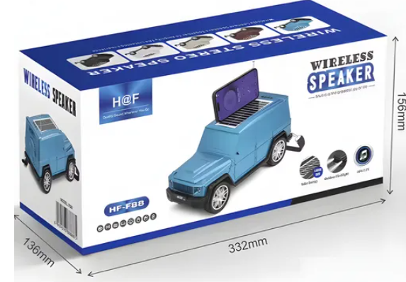 PARLANTE SOLAR EN FORMA DE CARRO HF-F88